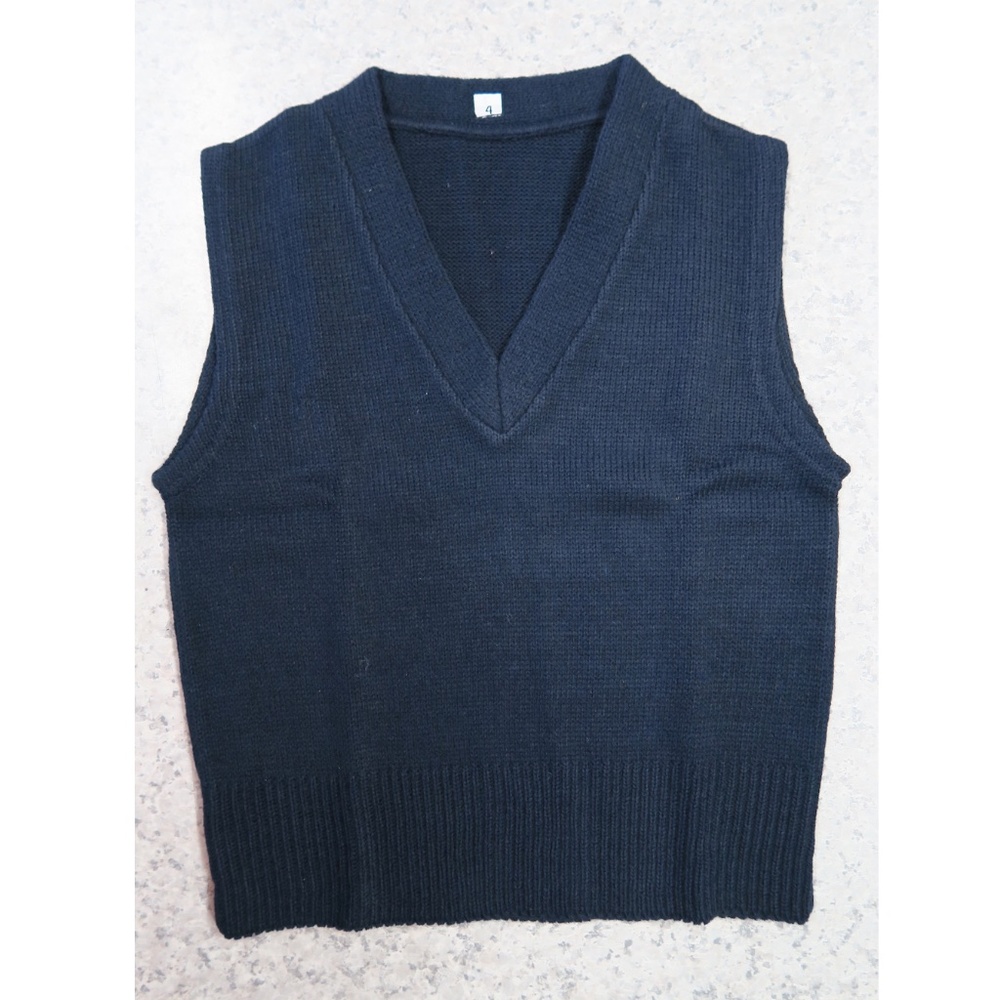 NEW - Vintage Youth V-Neck Pullover Vest - Dark Navy